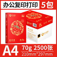 亚太森博 70g A4打印纸复印纸 5包(500张/包)