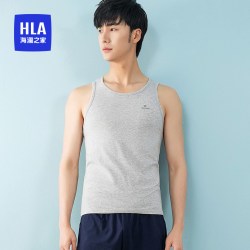 海澜之家 100%棉夏季新款男士纯棉可外穿单件装透气休闲背心男