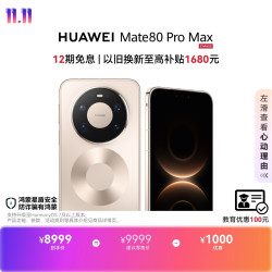 华为 Mate 80 Pro Max 手机 16GB+1TB 极昼金
