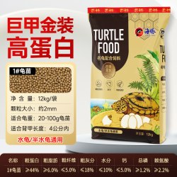 PORPOISE 发色龟粮黄缘金钱火焰鳄龟红面蛋龟剃刀龟养殖半水龟专用龟食