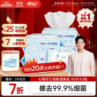 心相印 湿厕纸温和清洁私处可用80抽*5包