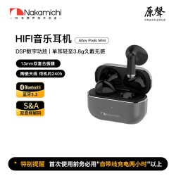 Nakamichi Alloy Pods Min 蓝牙连接 黑色 TWS耳机