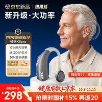 纽维达助听器老年人耳聋耳背专用大功率耳背式助听器畅听X3Pro