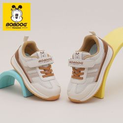 BOBDOG HOUSE 巴布豆童鞋男童宝宝鞋子春秋款2026新款儿童鞋透气软底女童运动鞋