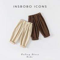 insbobo 男童秋冬休闲长裤儿童秋装哈伦裤女童韩版洋气裤子潮童装
