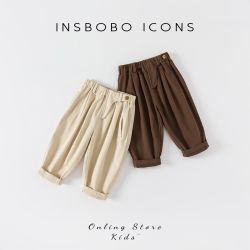 insbobo 男童秋冬休闲长裤儿童秋装哈伦裤女童韩版洋气裤子潮童装