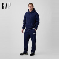 Gap 舒适松紧腰直筒运动卫裤休闲裤 深蓝色