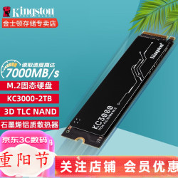 金士顿 KC3000系列 NVMe M.2 固态硬盘 2TB (PCI-E4.0×4) SKC3000D/2048G