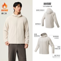 安踏 摇粒绒户外抓绒衣男女2026秋季新款连帽外套冲锋衣内胆夹克