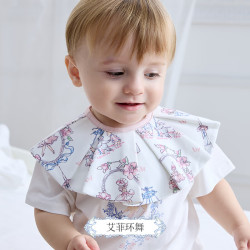 DOMIAMIA 婴儿口水巾纯棉吐奶巾 艾菲环舞 均码