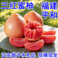 酷果汇 特大果 福建平和 三红柚 三红蜜柚 4.5斤装 1-2个