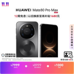 华为 Mate 80 Pro Max 手机 16GB+512GB 极夜黑