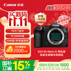 佳能 EOS R6 Mark III 单机身 微单相机