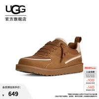 UGG 1180011 圆头系带休闲鞋 栗色 42