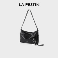 La Festin 头层牛皮 暮色黑 中包 女士单肩包