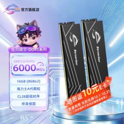 SAMNIX 狂刃战士 DDR5 6000MHz C28 海力士A-die 16GB(8GB*2) 台式机内存