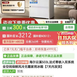 海尔斯 海尔云溪503L法式零嵌入双系统家用冰箱