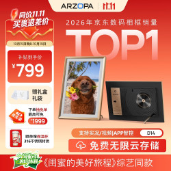 ARZOPA D14 1920×1200高清云画屏电子相册 显示器 香槟金