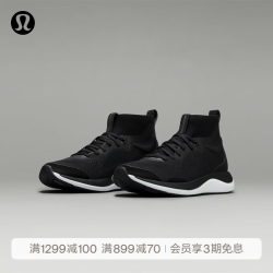 lululemon Chargefeel 女士中帮综合跑训鞋 LW9EF4S 黑/锚灰/白 36