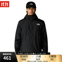 北面 TNF北面美版男女款ANTORA防风透气连帽冲锋衣夹克 NF0A7QEY男款-4H0-宇宙黑 M