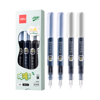 得力 SF607 一次性钢笔 黑色 4支装