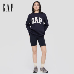 Gap 852079 字母Logo抓绒圆领卫衣 海军蓝 XL