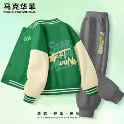 马克华菲 可爱洋气卡通棒球服两件套儿童运动服童装