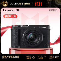 松下 L10 M43大底数码相机 徕卡标准变焦镜头 卡片机 便携相机 LumixL10 DC-L10GK-K(黑色)