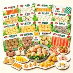 安井 火锅丸子鱼丸烧烤关东煮火锅食材毛肚I年货送礼 100g大颗粒虾滑*1袋