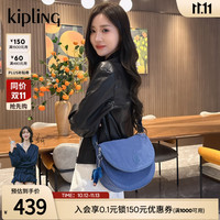 kipling 男女新款轻便大容量出游通勤休闲简约帆布包轻便斜挎包 精致蓝