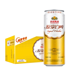 燕京啤酒 12度 原浆白啤500ml*15听 整箱装