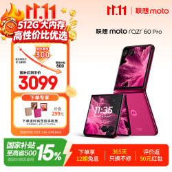 摩托罗拉 moto razr 60 pro AI大外屏 哥特玫瑰 12GB+512GB 折叠屏手机