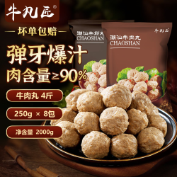 牛凡匠 手打牛肉丸 250g*8包 火锅食材