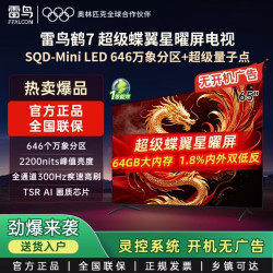 雷鸟 鹤7新款65英寸SQD-Mini LED超级蝶翼星曜屏万象分区智能电视