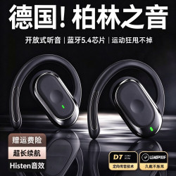 艾勒丝汀 D300 骨传导概念 石墨黑 蓝牙耳机