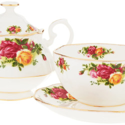 Royal Albert 骨瓷餐具茶具咖啡杯英式下午茶套装 老镇玫瑰