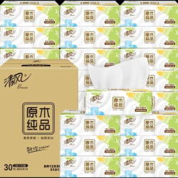 清风 抽纸原木就你系列3层100抽*30包