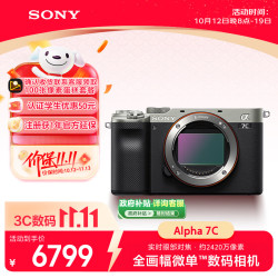 索尼 Alpha 7C 全画幅 微单相机 银色 单机身
