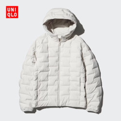 优衣库 PUFFTECH空气棉服 连帽外套 乳白色 3XL