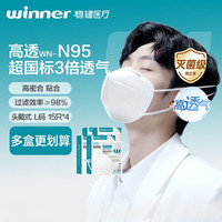 稳健医疗 稳健医用防护口罩N95灭菌级独立包装五层防护防过敏防尘柳絮  L码60只