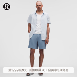 lululemon Beach to Trail 男士运动短裤 钢青 L