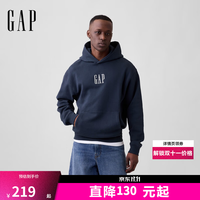Gap 2026秋新品logo宽松运动连帽套头卫衣 000821804 藏蓝色