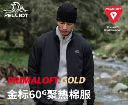 伯希和 Primaloft金标棉服 加厚保暖 曜石黑 L 户外棉服