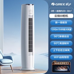 格力 官方新一级能效2匹变频冷暖客厅立式双排铜管柜机空调云锦III