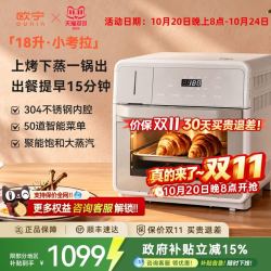 欧宁 小考拉蒸烤箱台式家用蒸烤炸一体机18L