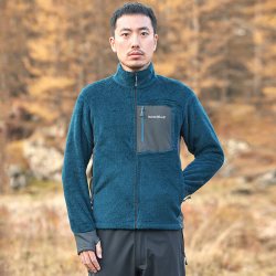 mont·bell montbell日本蒙贝欧秋冬款户外超轻保暖抓绒衣立领男士开衫夹克