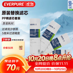 EVERPURE PP棉滤芯 4支10寸/5微米 前置PP棉套装