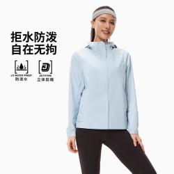 李宁 户外运动风衣女士连帽宽松夹克上衣秋季外套
