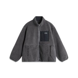 李宁 羊羔绒外套女加绒立领保暖防风运动服男