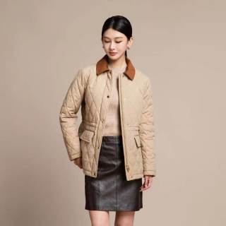 康博 26秋冬巴恩老钱风外套女多巴胺高级翻领收腰显瘦棉服